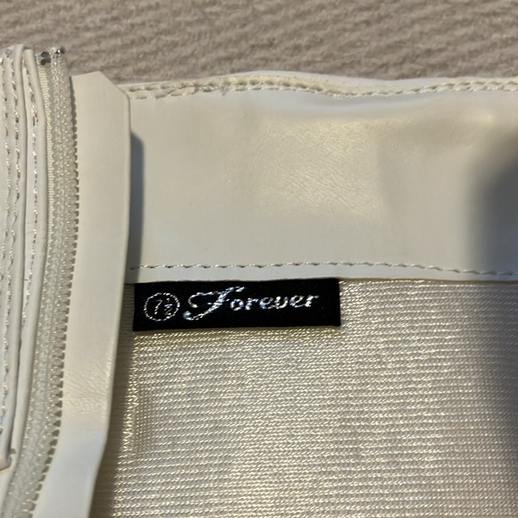 White ‘forever’ brand zip up boots with buckle detail - Picture 6 of 6